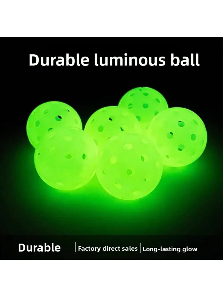 Noctilucentp Pickleball Durable 40 Holes Outdoor 6/12Pcs Pickleballs 26g Outdoor for Competition pickleball Packs of Pickleball