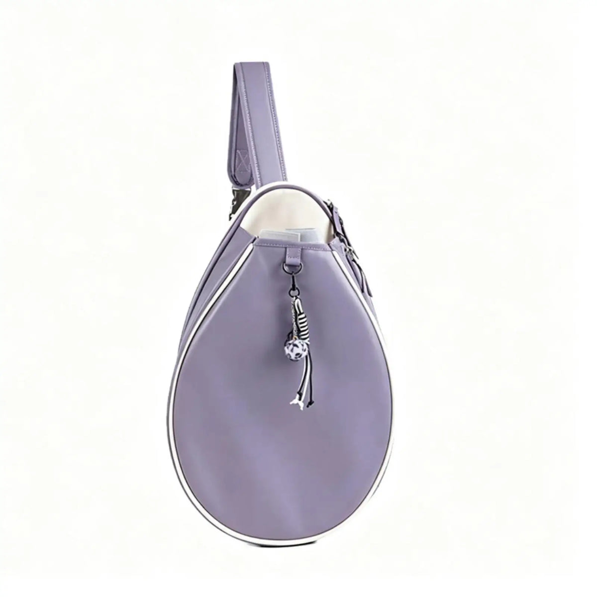 Stylish Lavender Racket Sports Bag with Shoulder Strap for Tennis Pickleball Gear Holder for Match Days