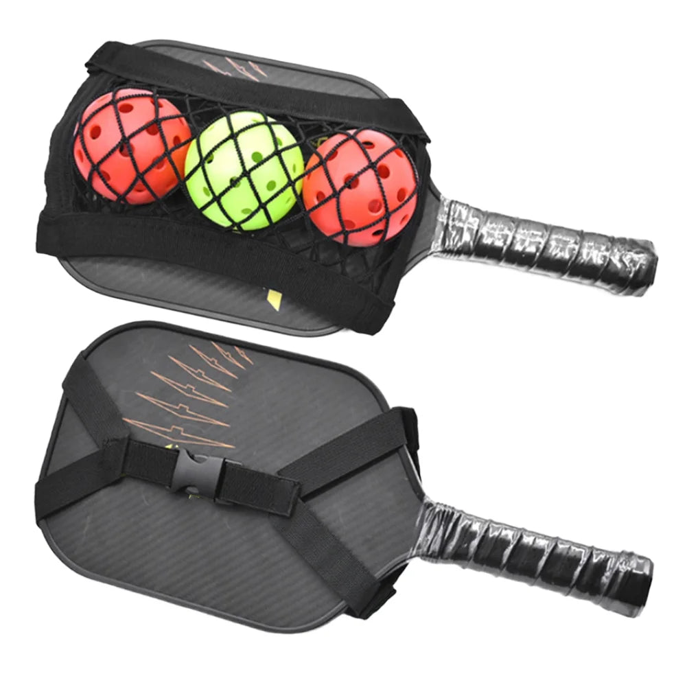 Competition Use Court Side Storage 52*16cm Pickleball Mesh Bag Lightweight Competition Gear Bag Sturdy Clip-on Design