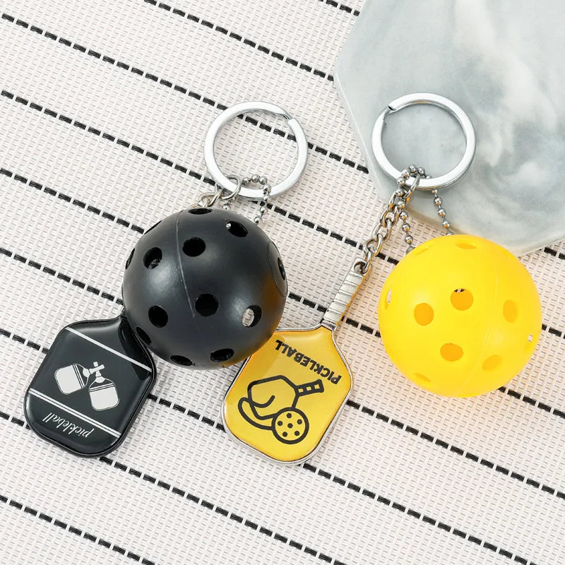 Pickleball keychain For Sports Lovers Bags Wallets Car Key Pendants Cute Mini Pickleball Keychain Gifts