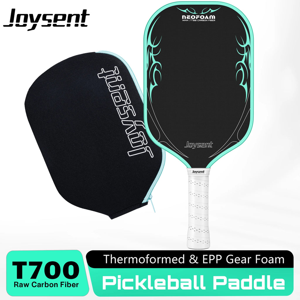 Joysent T700 Raw Carbon Fiber Thermoformed Pickleball Paddle Racket With EPP Gear Foam Core&Spin Textured Surface For All Leves