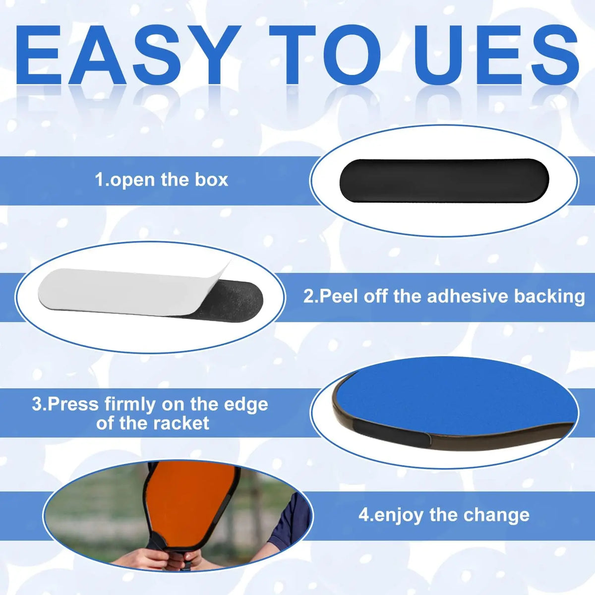 Pickleball Lead Tape, Weighted 3g Lead Tape for Pickleball Paddles,Adhesive Golf Grip Tape Accessory for Paddle Edge Guard