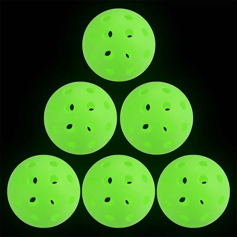 Noctilucentp Pickleball Durable 40 Holes Outdoor 6/12Pcs Pickleballs 26g Outdoor for Competition pickleball Packs of Pickleball