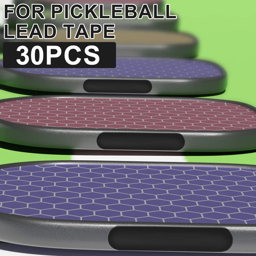 30Pcs Pickleball Lead Tape Weighted Flexible Adhesive Tape Bar Paddle Edge Guard Increase Power Swing Speed Pickleball Accessory