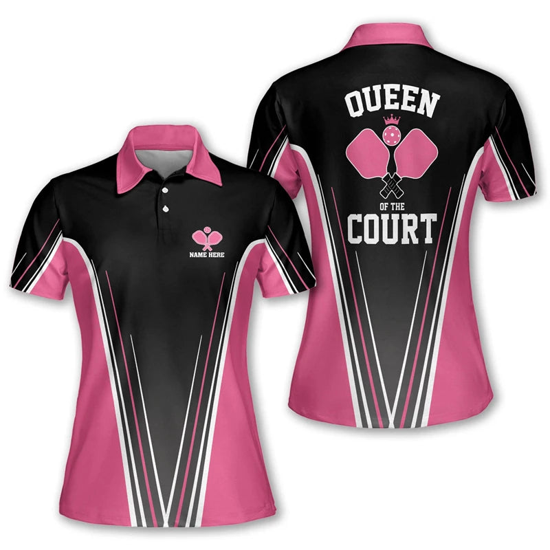Fashion Sport Pickleball 3D Print Short Sleeve Polo Shirts For Men Clothes Pickle Ball Jersey POLO Shirt Casual Party Team Tops