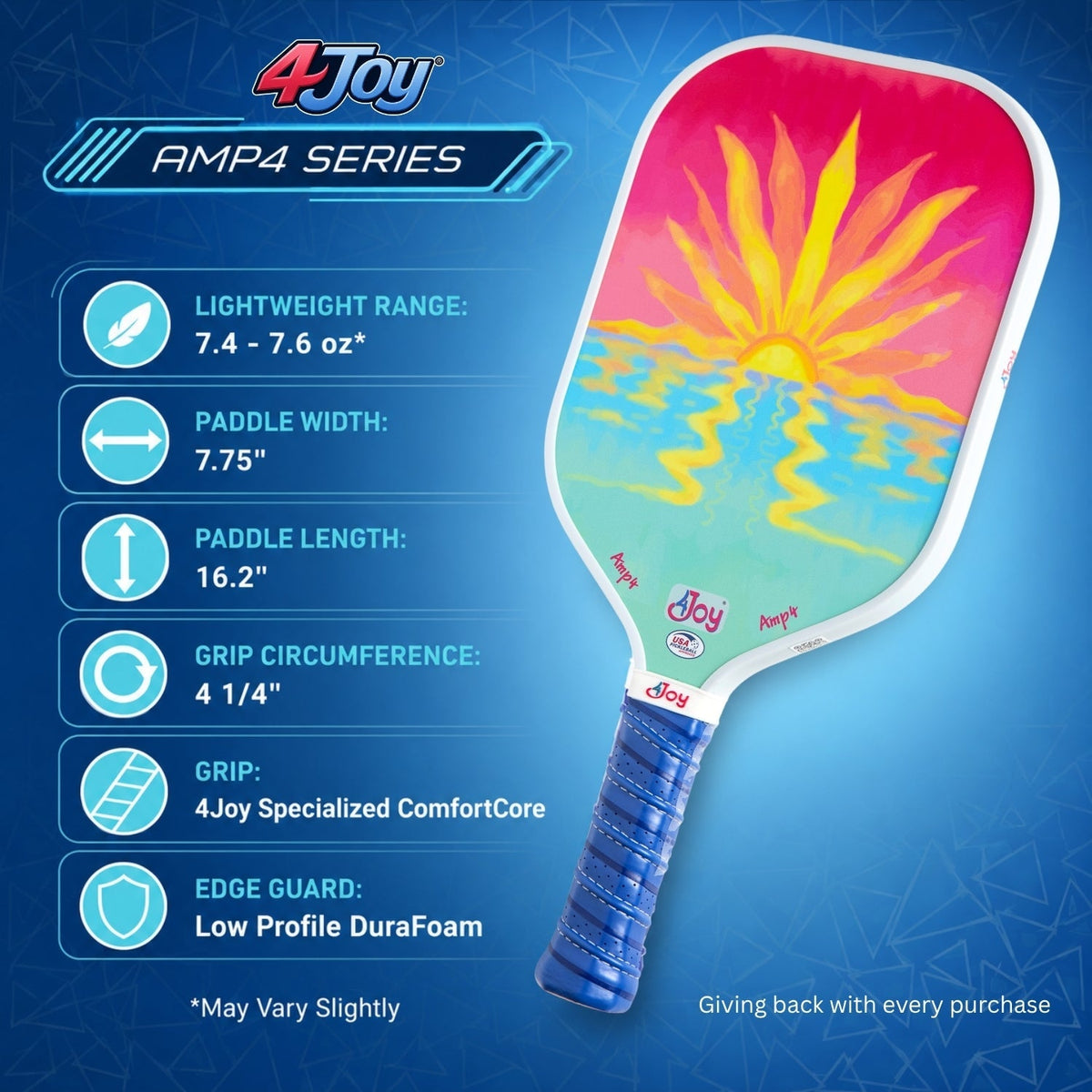 AMP4 Pickleball Paddle - Sunset