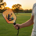 Paint-Splash Pickleball Paddle Set – Artistic Cat Silhouette Paddleball Game