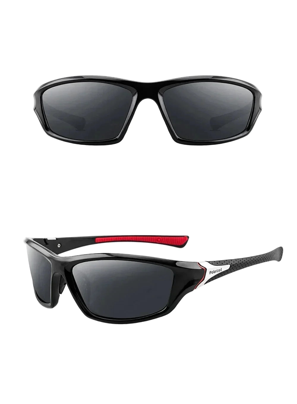 Polarized Goggle-Style Sunglasses | UV Protection Mirror Lens Eyewear