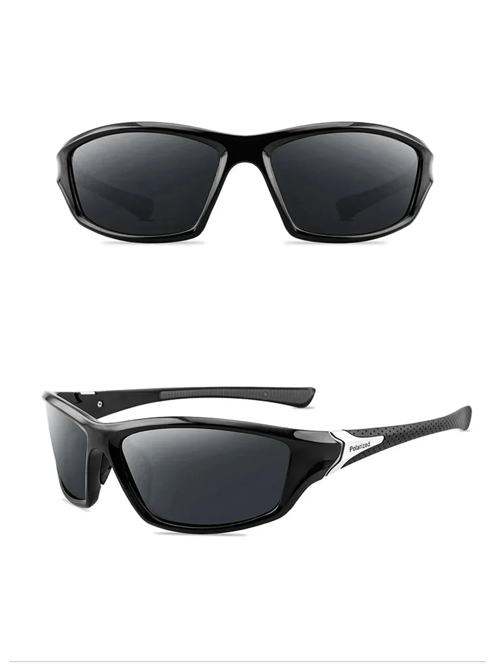 Polarized Goggle-Style Sunglasses | UV Protection Mirror Lens Eyewear